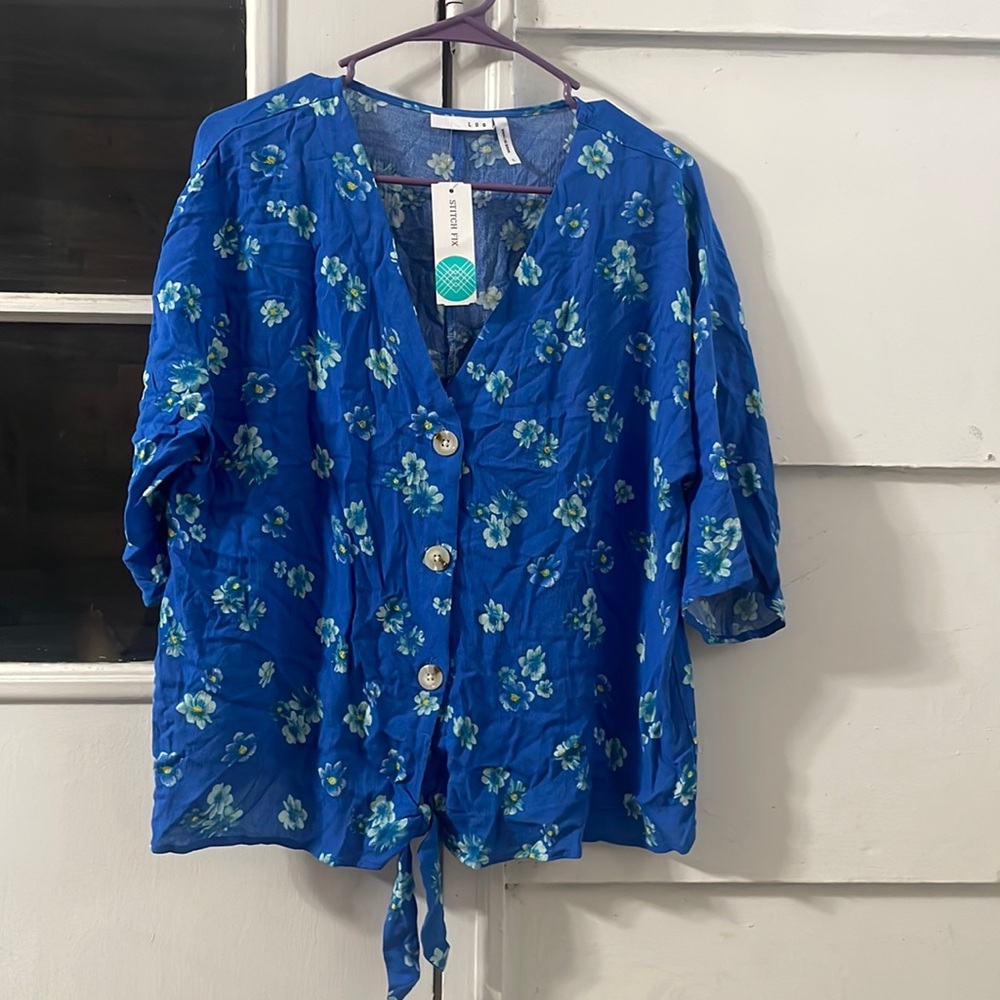 Floral button down with knot